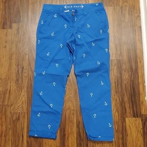 Pants blue with green anchors